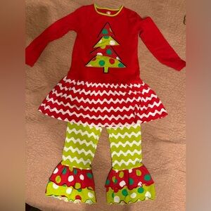 Authentic JK Girls Christmas Outfit Set Size 5 EUC